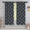 thumbnail image 5 of Blackout Kids Curtains,Black Cartoon Unicorn Moon Star Pattern Childrens Insulated Curtains Set Of 2,Bedroom Essentials,Toddler Room Decor 42"x63", 5 of 5