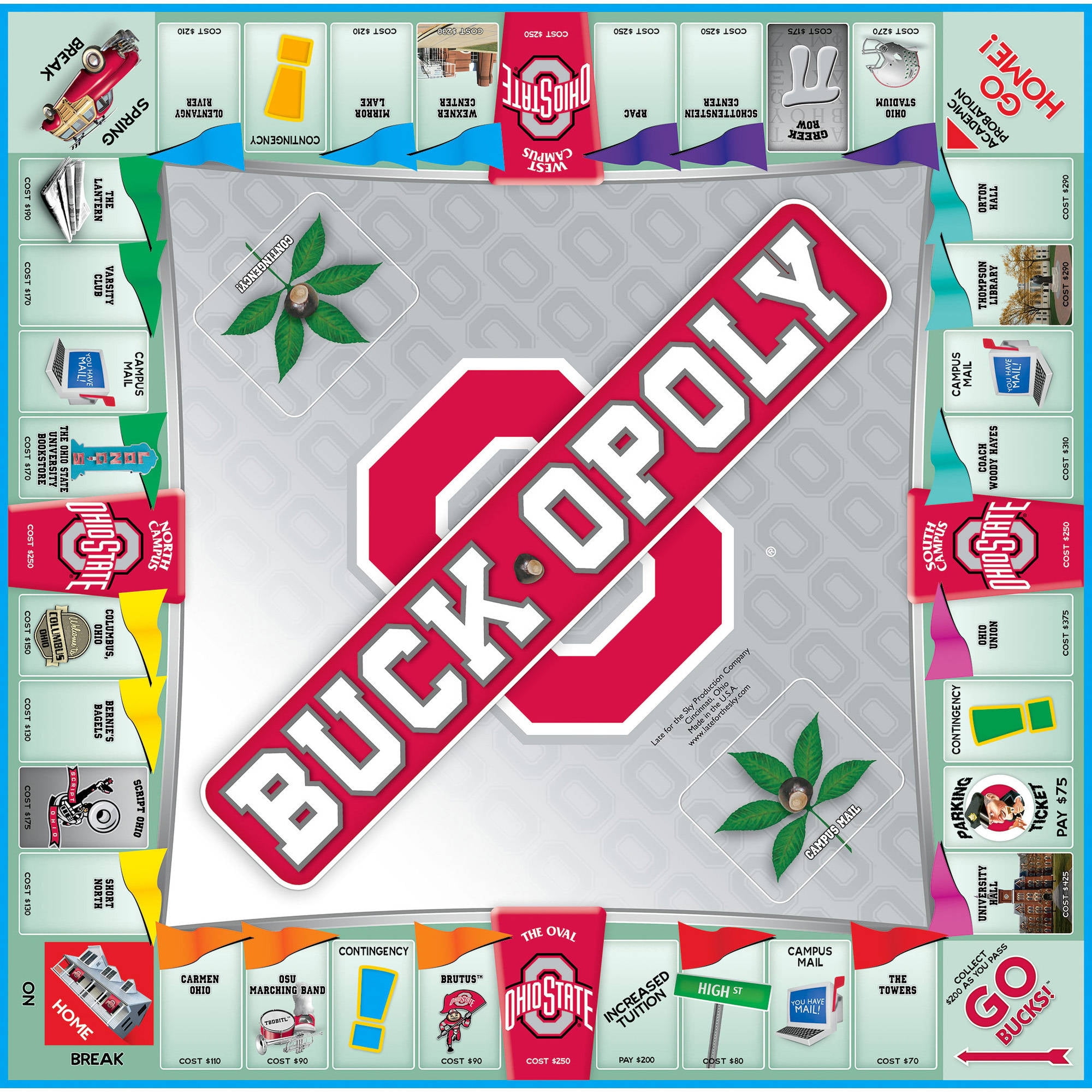 Late for The Sky Buck Ohio State University Buckopoly Board Game for sale online
