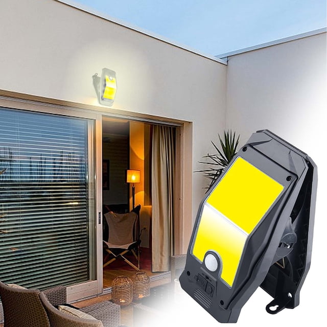 Lámpara Solar Exterior Con Sensor De Movimiento, Carga Automática, Resistente Al Agua IP65, Control Remoto, Ideal Para Patio, Balcón, Camping Y Seguridad En Terrazas.