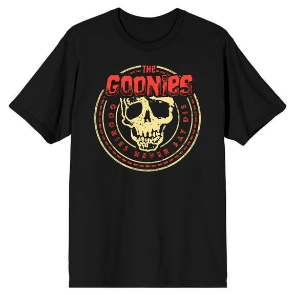 Goonies one Eyed Willy Skull Badge Men's Black T-shirt-6XL