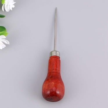 Toyvian Sewing Awl Tool Light Brown Wood Metal 1Pack 4.7 x 0.8 x 0.8 in