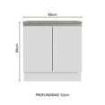 thumbnail image 3 of Mueble Modulo Para Baño Gabinete Lavabo Madesa 80cm BB, 3 of 10