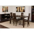thumbnail image 2 of Flash Furniture Clarke 5 Piece Espresso Wood Dining Table Set with Clean Line Wood Dining Chairs - Padded Seats, 2 of 2