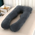 thumbnail image 4 of Arlajo U-Shape Body Pillow Cover with Removable Cooling Cover, Dark Grey – for Adults, 4 of 4
