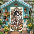 thumbnail image 5 of Happy Easter Door Cover, Bunny Banner Large Fabric Colorful Spring Welcome Decoration for Easter Party Photo Booth Background Favor Supplies, 35x71 Inches, 5 of 6