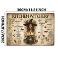 thumbnail image 3 of Outdor Putuo 1pc " Kitchen Witchery" Metal Sign – Witch Wall Art For Kitchen Coffee Bar Home, 3 of 6