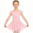 thumbnail image 1 of Quotay Robe pour Tout-Petits Fille à Manches à Volants, Robe de Danse Ballet, Justaucorps à Jupe Tutu avec Encolure Ronde et Robe Fluide Sans Manches Longueur Midi pour Enfants 02_Pink,150, 1 of 7