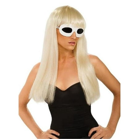 Lady Gaga Blonde Straight Hair Wig With Bangs Officially Licensed Costume Accessory Rubie's 51550
