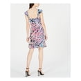thumbnail image 2 of TRINA TRINA TURK Womens Pink Ruffled Printed Sleeveless V Neck Short Fit + Flare Dress 8, 2 of 3