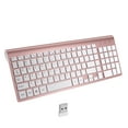 thumbnail image 1 of lionlar Desktop Slim 2.4G Wireless Keyboard Mute USB Receiver for Desktops, Lightweight Numeric Keypad, Wide Compatibility Rose Gold, 1 of 9