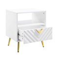 thumbnail image 4 of Mesa auxiliar Table Simple Relax de madera con almacenamiento, color blanco, 4 of 5