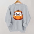 thumbnail image 6 of Livrdious Spooky Season Sweatshirts Womens Ghost Pumpkin Graphic Sweatshirt Crew Oversized Pullover Sweatshirt, 6 of 7