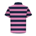 thumbnail image 4 of VgaVtl Men's Polo Shirts Summer Short Sleeve Big and Tall Clothing for Men Casual Striped Workout Collared Button, 4 of 5