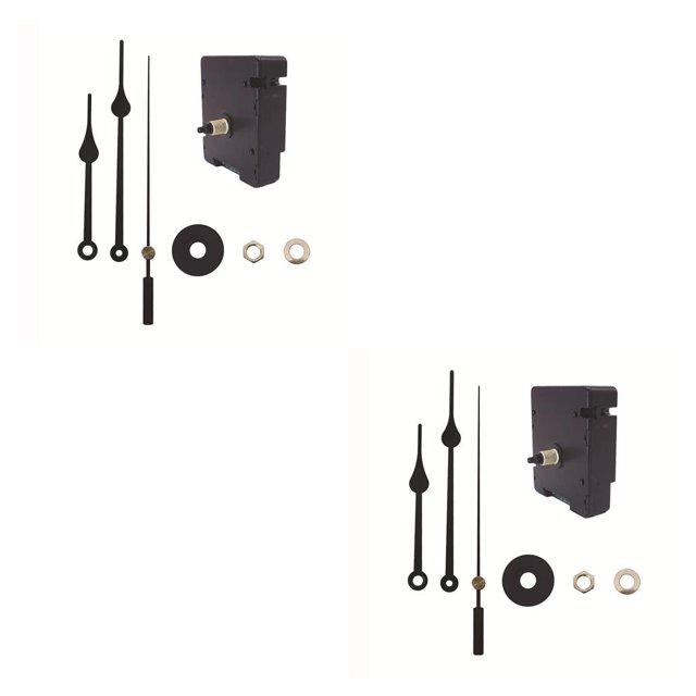 Matsuzay Reloj de punto de cruz colgante moderno, accesorio de reparación de columpio, colgador de repuesto de cuarzo decorativo, reemplazo de relojería Negro 2piezas Matsuzay CBP272856
