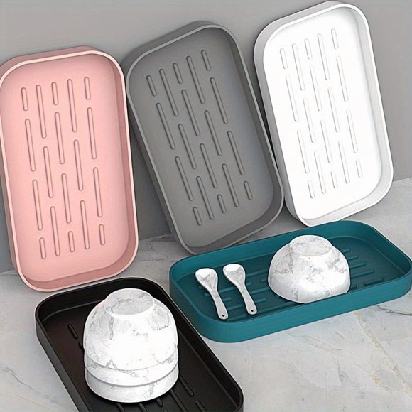 Bandeja organizadora for fregadero de lavado en caliente, soporte de esponja for baño y cocina, color gris, 1 unidad