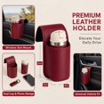 thumbnail image 5 of Neoargh 2 Pack Faux Leather Car Cup Holder Organizer, Drink Cupholder for Back Seat, Car Side Door, Headrest, Extra Automotive Cup Holders for Water Bottles, Tumblers & Coffee Mugs, 5 of 6