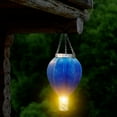thumbnail image 7 of Clearance!Hot Air Balloon Solar Lantern, Flickering Flame Light Outdoor Solar Hanging Lights, Waterproof for Garden Yard Farmhouse Patio Pathway Outside Independence Day Decoration,Glass, Flag, 7 of 7