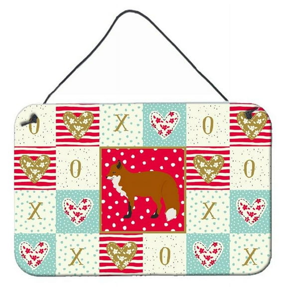 Caroline's Treasures CK5303DS812 Red Fox Love Wall or Door Hanging Prints, 8x12, multicolor