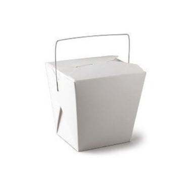 Chinese Take Out Food Boxes: 8 Oz. (1/2 Pint) Lot of 50 - White