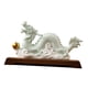 thumbnail image 4 of Figura de dragón chino Estatua de dragón chino Adorno Escultura Dragón de mesa Base de madera de celadón, 4 of 9