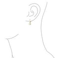 thumbnail image 3 of Bling Jewelry Womens Round Solitaire Created Opal Lever back Drop Dangle Earrings Sterling Silver 8MM, 3 of 6