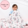 thumbnail image 6 of LollyBanks Baby Blanket, 100% Cotton Muslin Swaddle for Baby Girls, Soft and Breathable 47 x 47 Inches Receiving Blanket, Lightweight Newborn Swaddle, Newborn Essentials Must Haves (Lotus Print), 6 of 8