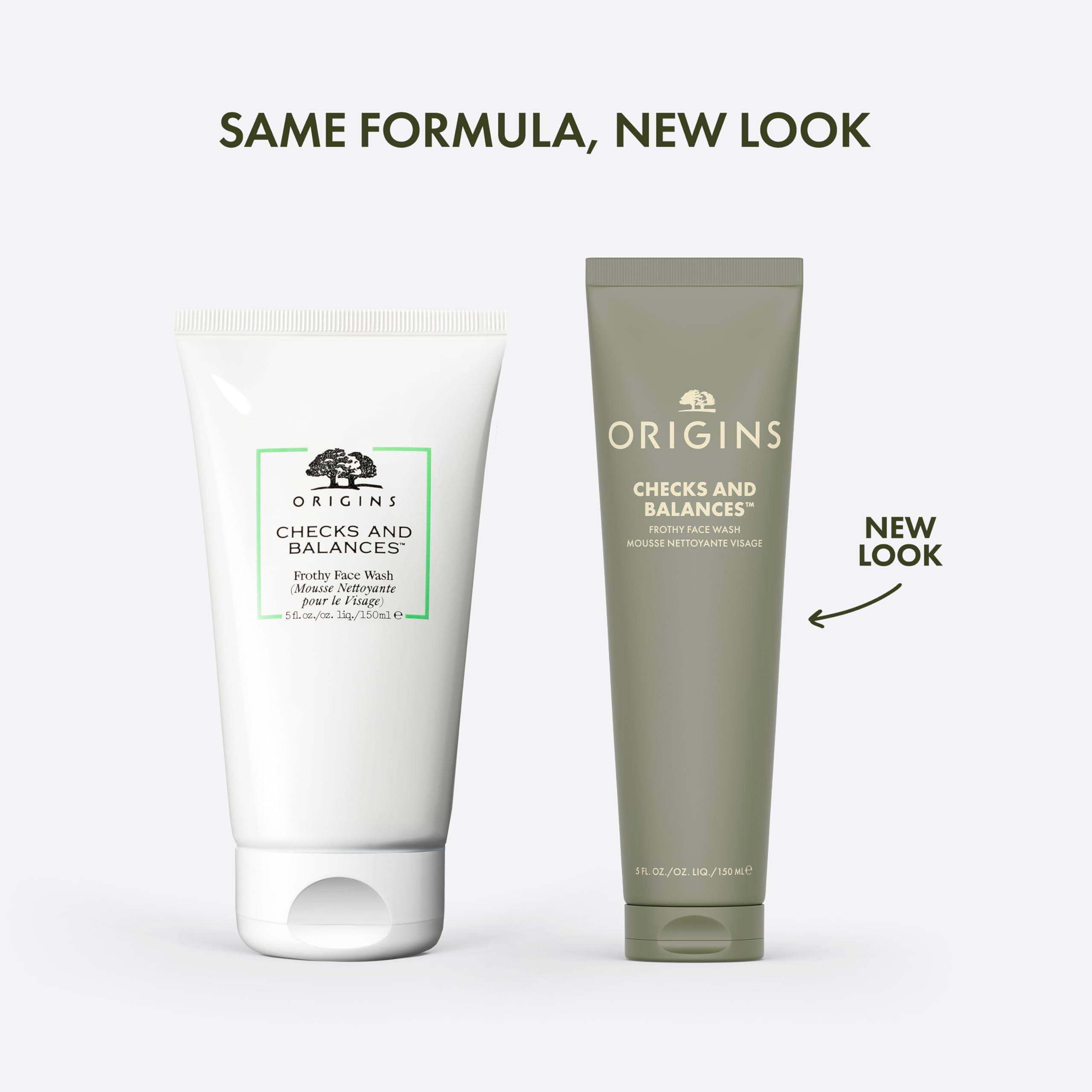 Origins Checks and Balances MZF22 Frothy Face Wash | Gentle Face Cleanser for All Skin Types | With Mint, 5 Fl Oz