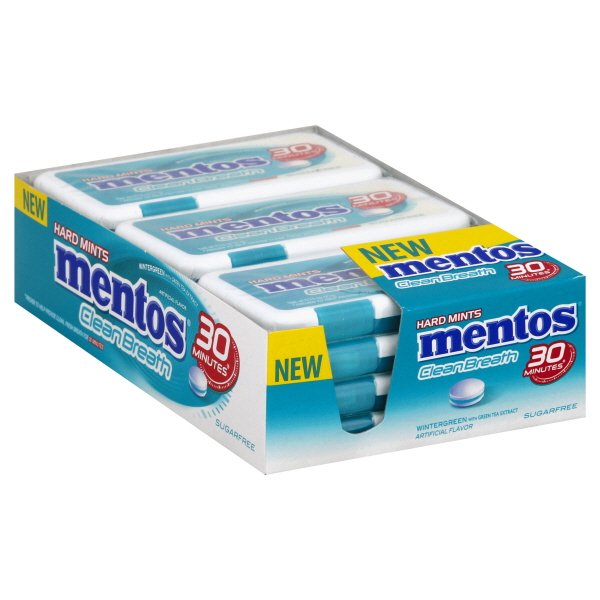 MENTOS CLEAN BREATH MINT WINTERGREEN 12/.74oz
