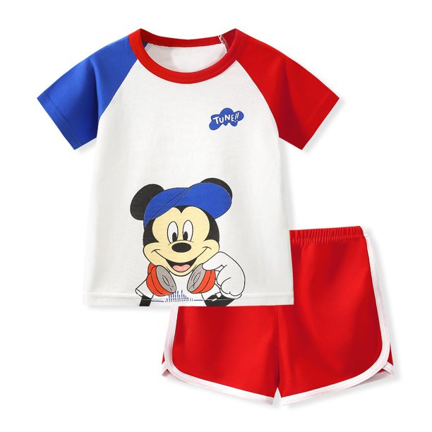 Diseñador de la marca Ropa de dibujos animados Mickey Mouse Baby Boy Ropa de verano Camiseta + pantalones cortos Baby Girl Conjuntos de ropa informal Tan Jianjun unisex