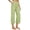 Mint Green, variant on Capri Pants for Women Cotton Linen Wide Leg Loose Fit Cropped Pants High Elastic Waisted Casual Summer Comfy Trousers with Pockets Mint Green XL