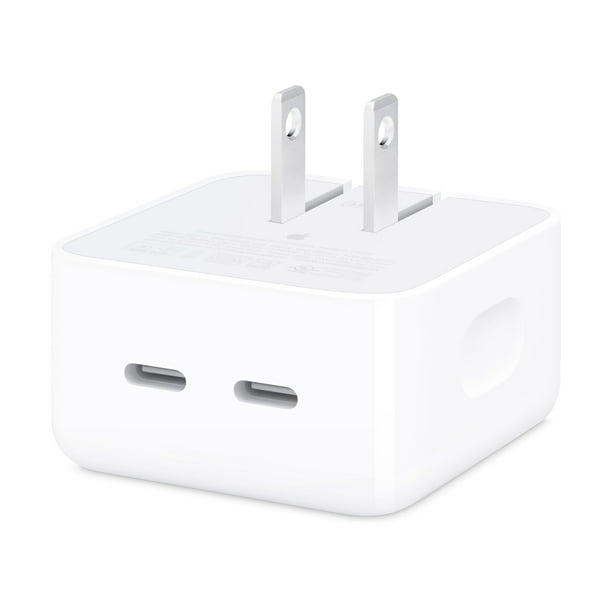 Adaptador de corriente Apple de 35 W con doble puerto USB-C compacto