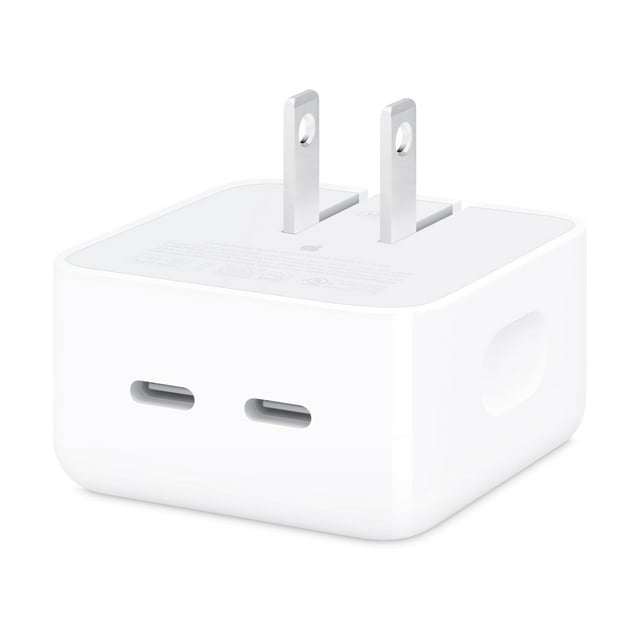 Adaptador de corriente Apple de 35 W con doble puerto USB-C compacto