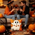 thumbnail image 5 of EWASWON Halloween Spooky Ghost Pumpkin Pillow Covers 18x18 Inch Digital Print Polyester Throw Pillows Washable for Sofa Bedroom Home Decor, 5 of 7