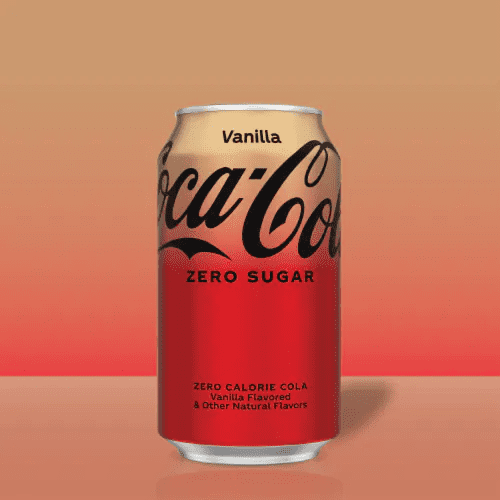 Coca-Cola Vanilla Soda Pop Zero Sugar, 12 fl oz, Pack of 18