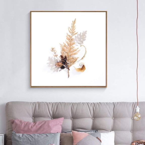 wall26 Floating Framed Canvas Wall Art for Living Room, Bedroom Vintage Flower Abstract Colorful Painting Canvas Prints for Home Decoration Ready to Hang - 24x24 inches