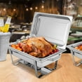 thumbnail image 3 of Costway Ensemble de Buffet à Réchaud 2 Pcs 9 QT en Acier Inoxydable avec Casseroles, 3 of 10