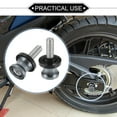thumbnail image 2 of Unique Bargains 1 Pair Swingarm Spools, CNC Swing Arm Spools Slider Stand Universal for Motorcycle Durable Aluminum Alloy Titanium Tone 10mm, 2 of 7