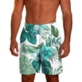 thumbnail image 4 of Beach Shorts With Layered Print Swim Trunks For Summer Water Activities Comfortable Fit Breathable, 4 of 5