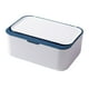 thumbnail image 2 of Porta pañuelos, dispensador de pañuelos, caja organizadora con sello de color, contenedor para toallas húmedas azul blanco, 2 of 9