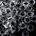 thumbnail image 3 of 100 Pieces Roman Blind Curtain Rings, O-Rings Plastic Rings for Roman Shades (Transparent, 13 mm) oso de fresa Electrónica, 3 of 3