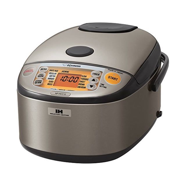 Zojirushi np-hcc10 X H inducción sistema de calefacción cocina de arroz y calentador, gris oscuro inoxidable (Stainless Dark Gray), 1 l, 1