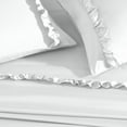 thumbnail image 3 of Swift Home Home Essential Luxurious Silky Ruffle Hem Microfiber Bedding Sheet Set White Twin, 3 of 5