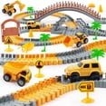 thumbnail image 1 of Set de pista de carreras de construcción TGJH con 2 coches eléctricos, 1 of 7