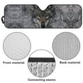 thumbnail image 5 of Uorisanigo Gray Wolf Windshield Sun Shade for 2007-2023 Wrangler Rubicon Sahara TJ JK JKU 2 & 4 Door, Sun Visor Protection, Aluminum Foil Blocks Sunlight Heat UV Rays, 5 of 7