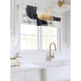 thumbnail image 3 of Valances for Windows Gold Black Geometric Rod Pocket Cafe Window Treatments Valance Curtains for Kitchen Bathroom Laundry Basement Windows 60"x14", 3 of 9