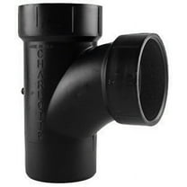 Charlotte Pipe 2 in. Hub X 2 in. D Hub ABS Sanitary Street Tee