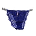 thumbnail image 2 of Victoria's Secret Bombshell Shine Strap Very Sexy Lace Bikini Panty Night Ocean Blue Size Small NWT, 2 of 2