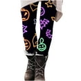 thumbnail image 2 of Fartey Cute Pumpkin Print Leggings for Women Casual High Waisted Workout Tights Halloween Themed Athletic Running Yoga Pants Multicolor XL, 2 of 7
