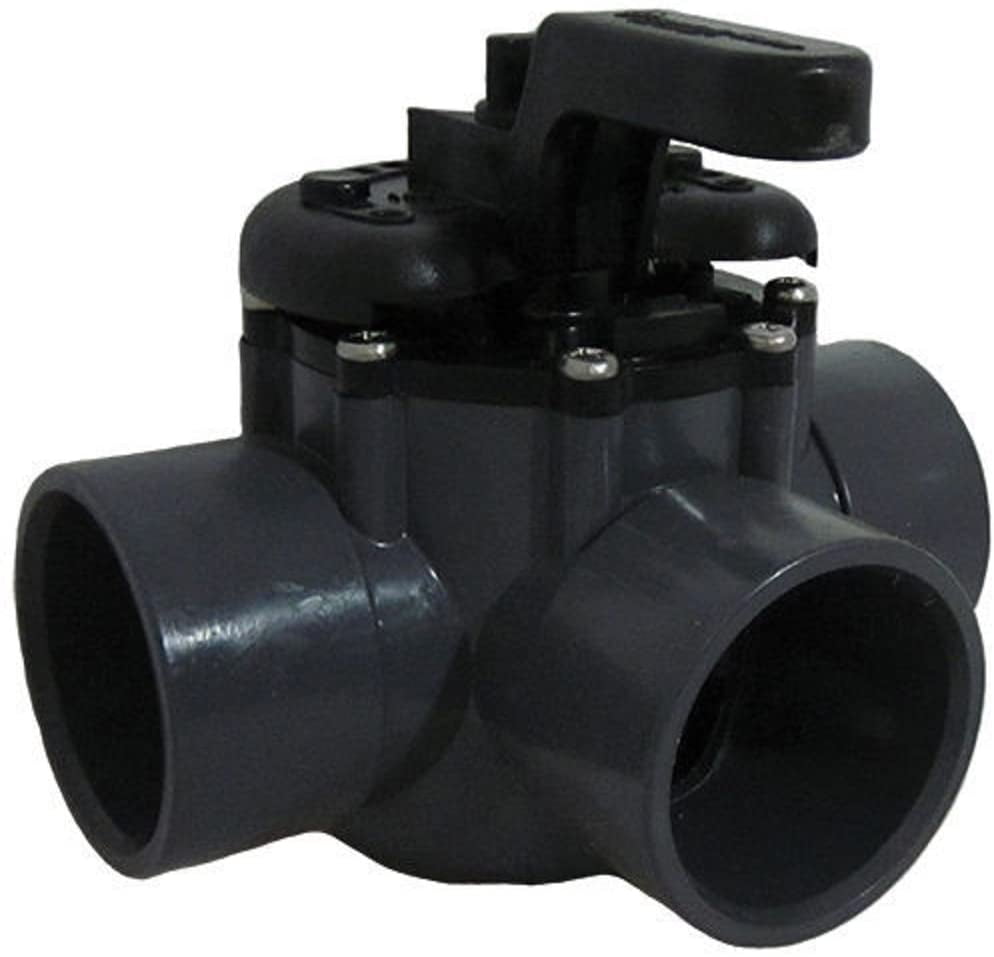 Pentair 263028 Swimming Pool 3Way Plumbing PVC No Lube Diverter Valve