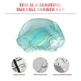 thumbnail image 5 of Balery Blue Marble Shower Caps, Double Layer Waterproof Shower Cap, Double Layers Reusable Shower Cap With Soft Comfortable For Long Thick Hair Soft Bath Shower Hair Caps, 5 of 9
